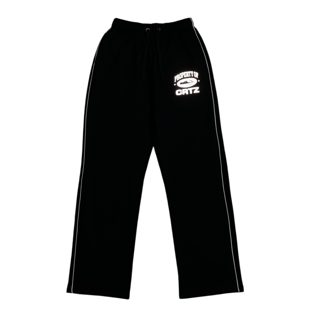 Corteiz "Property Of CRTZ" Reflective Track Pants 'Black'