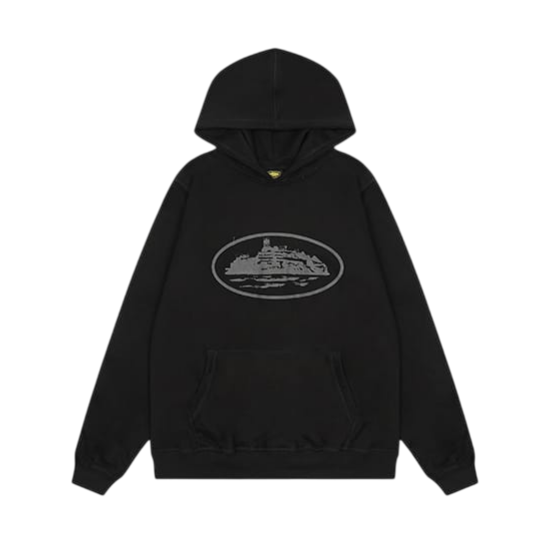 Corteiz Alcatraz Logo Hoodie 'Black'