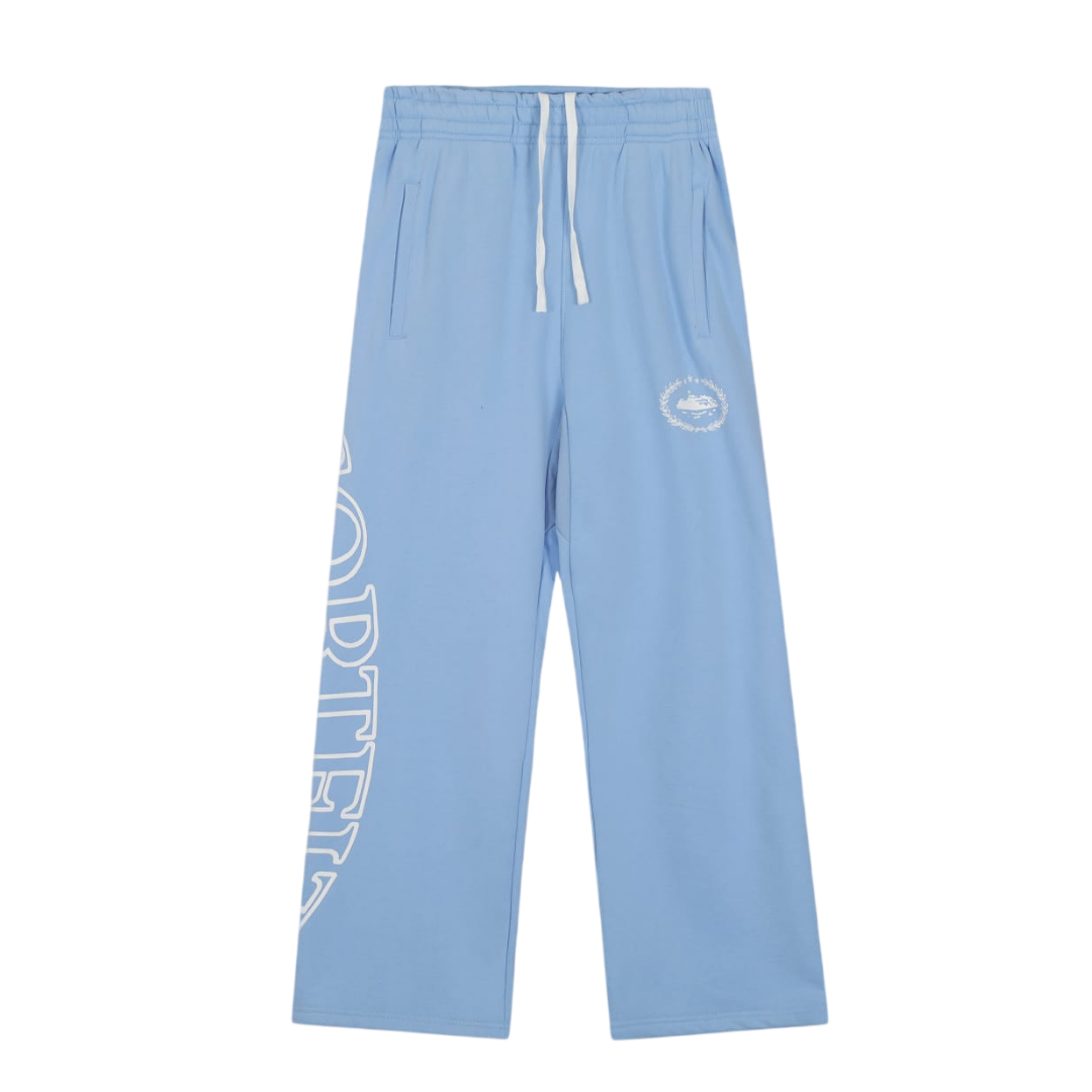 Corteiz Alcatraz Laurel Wreath Sweatpants 'Light Blue'