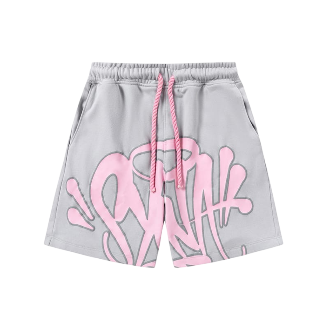 Syna World Logo Fleece Shorts 'Grey/Pink'