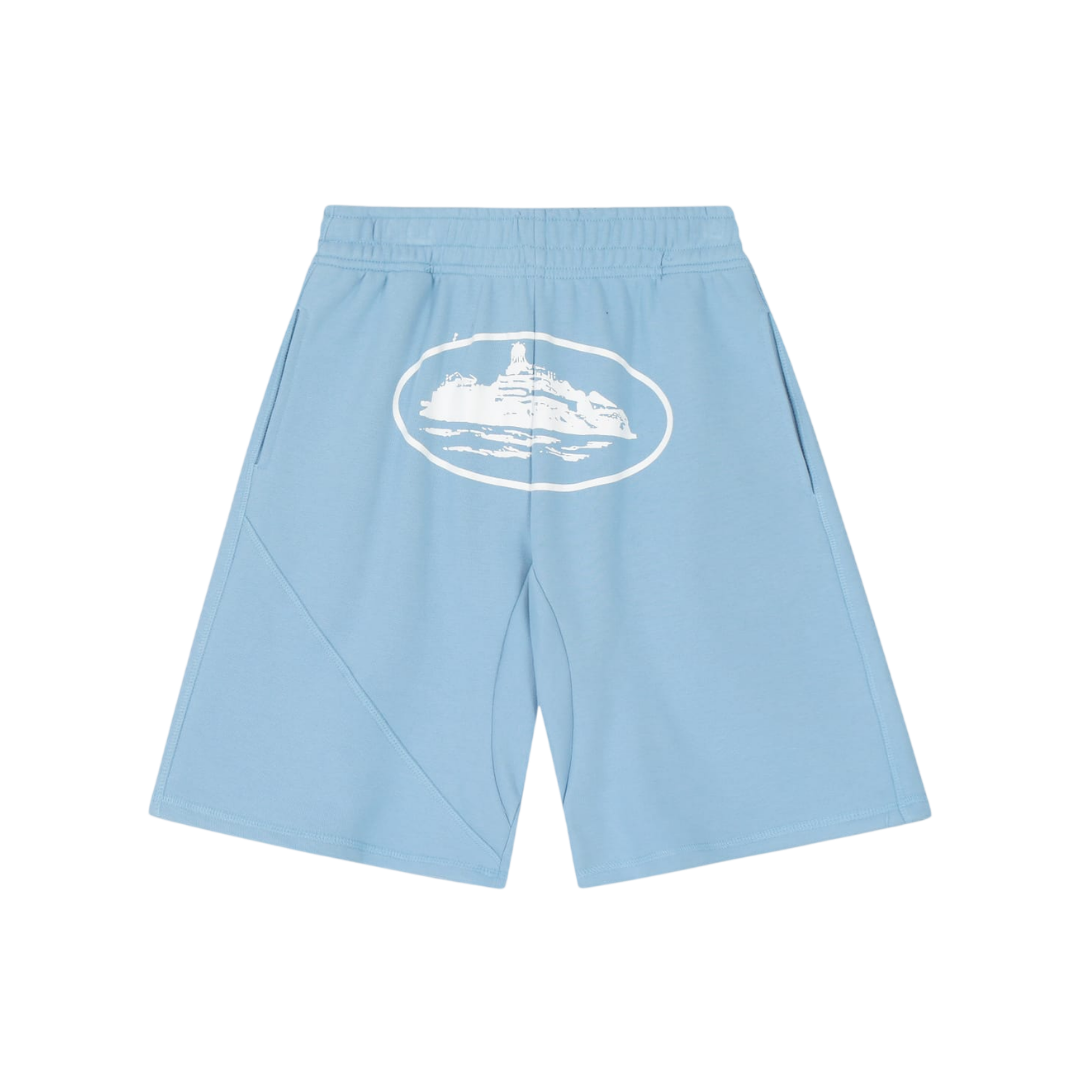 Corteiz Alcatraz Logo Sweat Shorts 'Baby Blue'