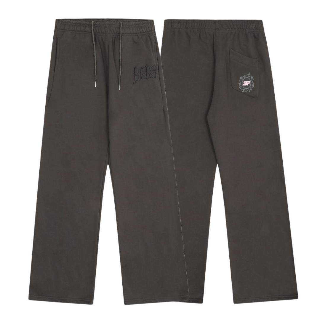 Broken Planet "Star Gazing" Sweatpants 'Dark Brown/Pink'