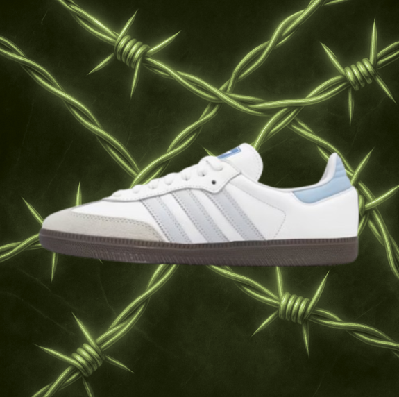 ★adidas★ Samba OG White Blue adidas Samba XLG Athletic Shoe - Big Kid - Wonder White