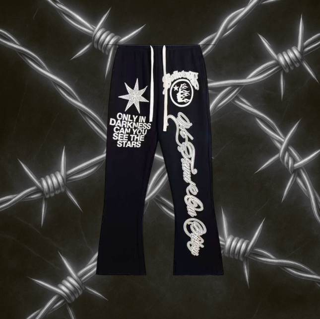 Hellstar Flare Pants "Black & White"