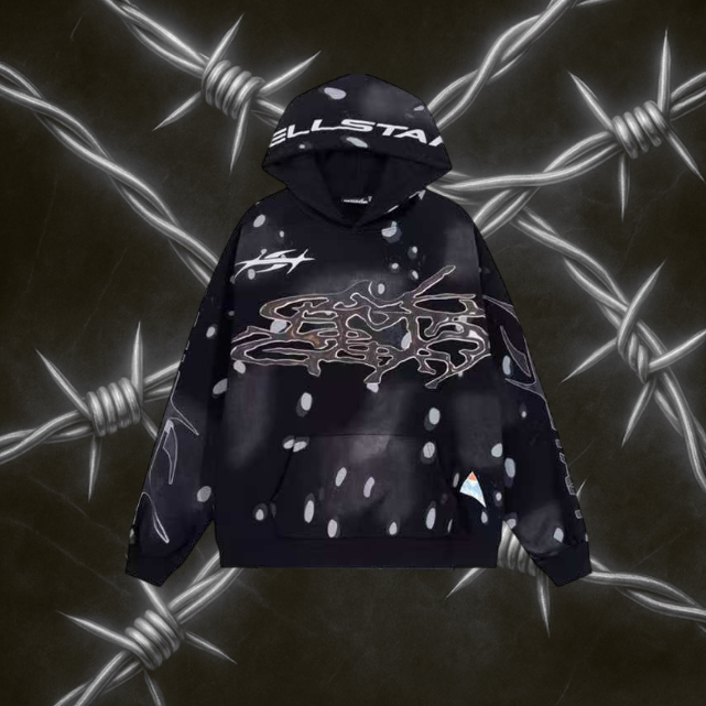 Hellstar Path To Paradise Hoodie "Black & Gray"