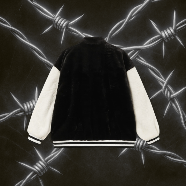 Chrome Hearts Fur Leather Coat "Black & White"