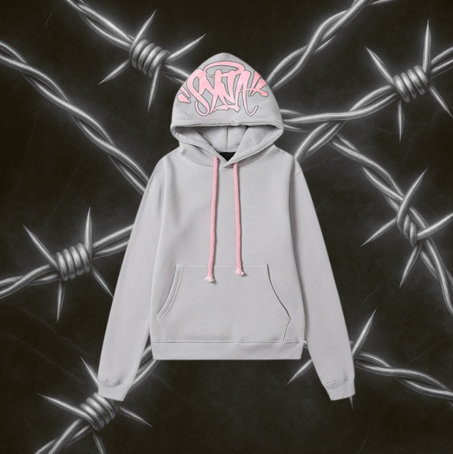 Syna World Hoodie "Gray & Pink"