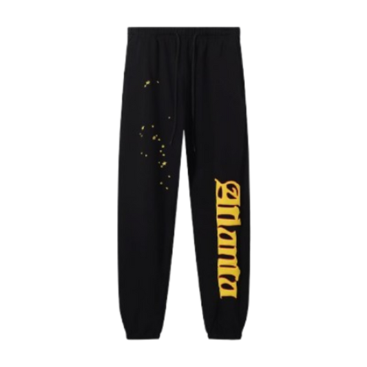 Sp5der Worldwide "Atlanta" Web Sweatpants 'Jet Black/Yellow & Red'