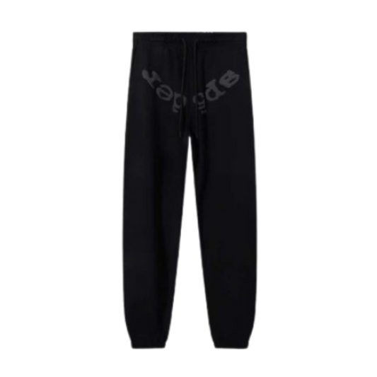 Sp5der Worldwide Tonal Web Sweatpants 'Triple Black'