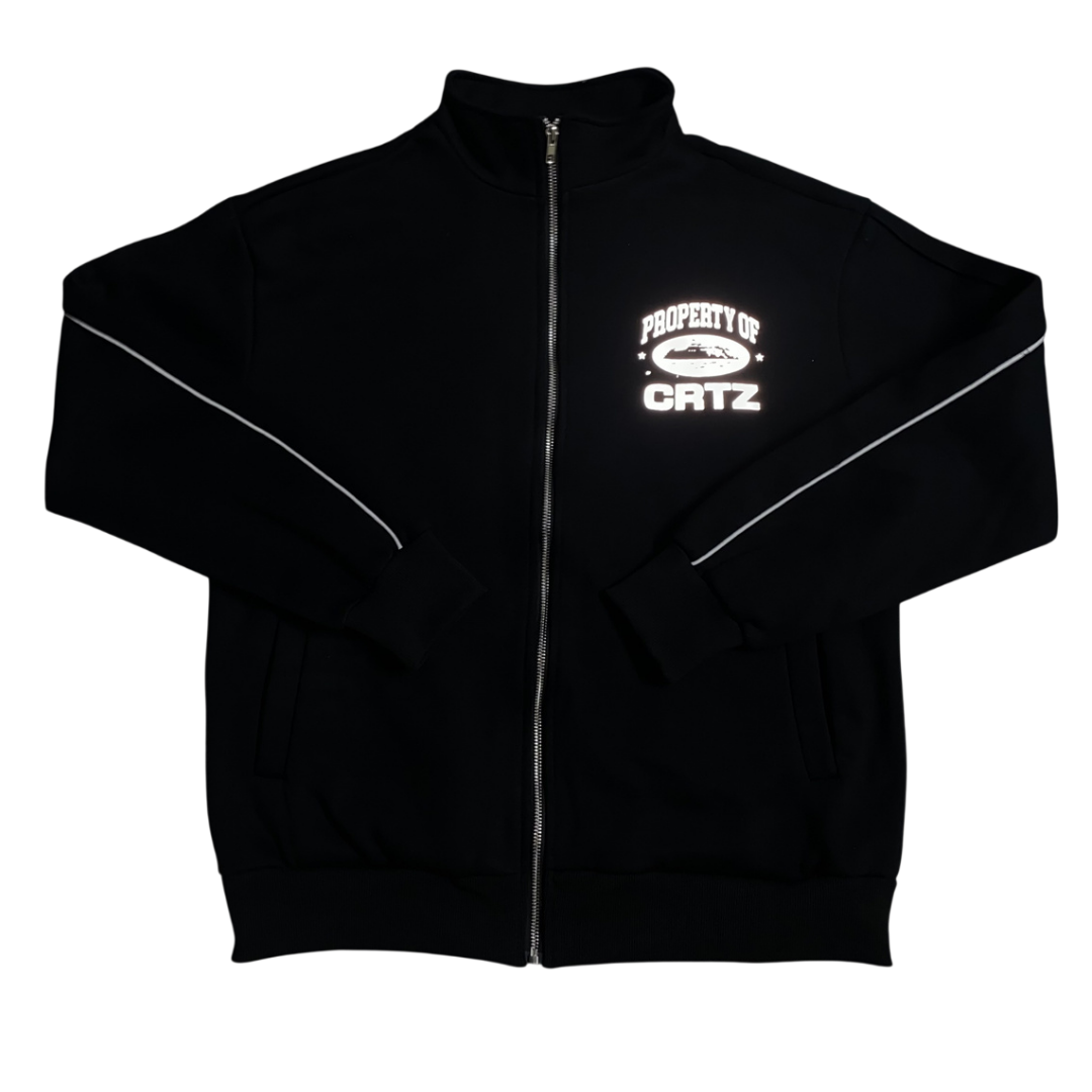Corteiz "Property Of CRTZ" Reflective Track Jacket 'Black'