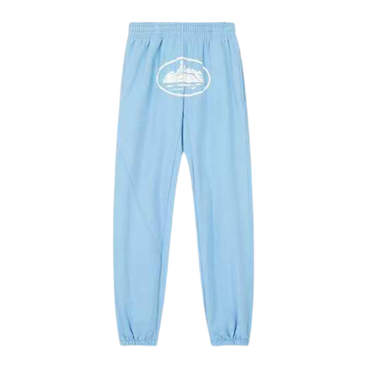 Corteiz Alcatraz Logo Sweatpants 'Light Blue'