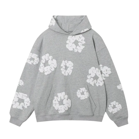 Denim Tears Cotton Wreath Hoodie 'Heather Grey/White'