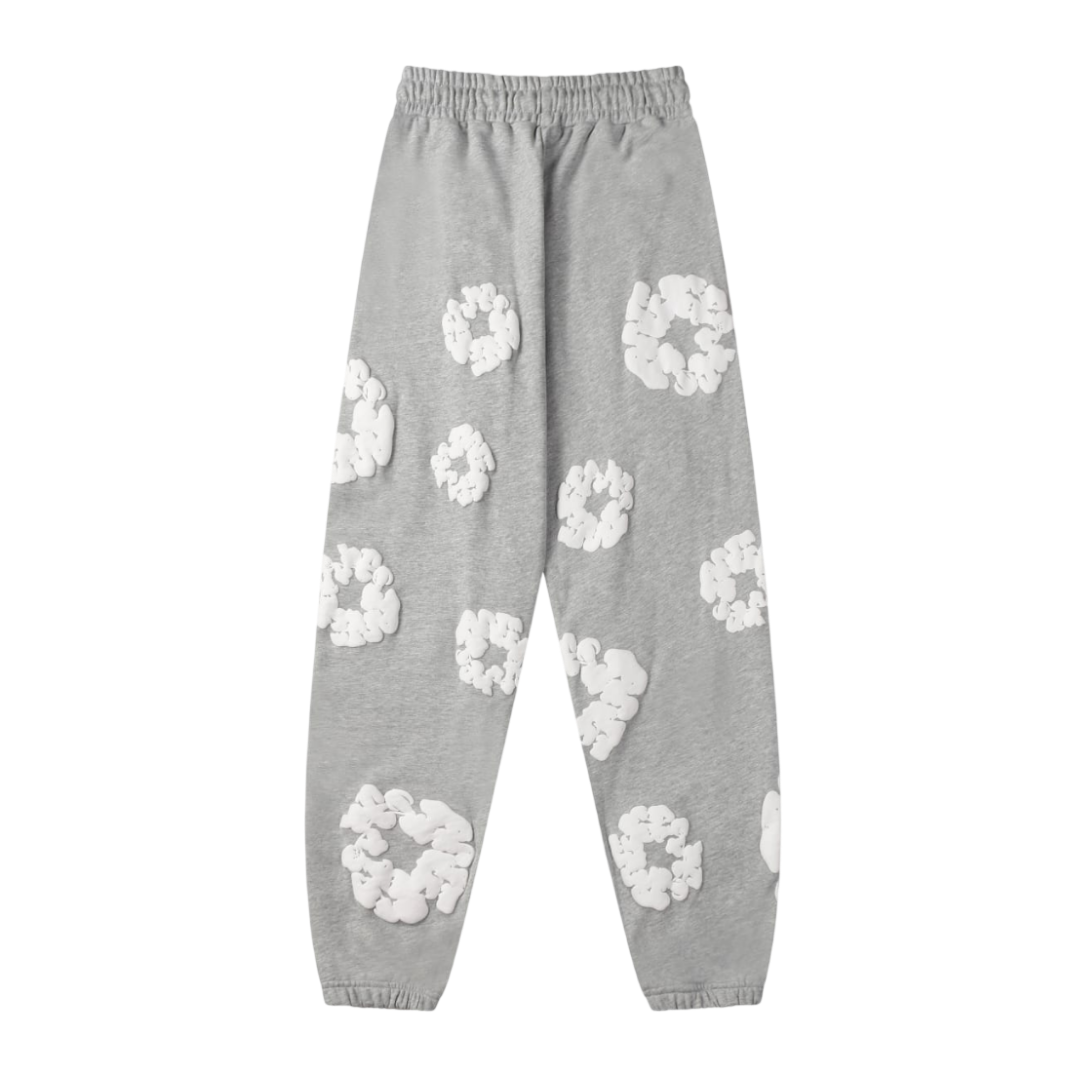 Denim Tears Cotton Wreath Sweatpants 'Heather Grey/White'