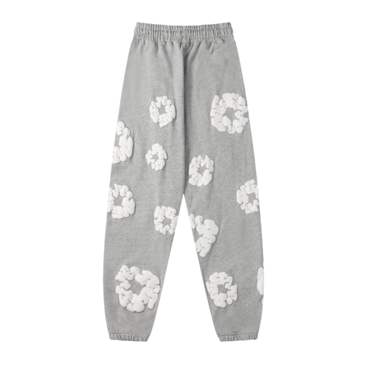 Denim Tears Cotton Wreath Sweatpants 'Heather Grey/White'