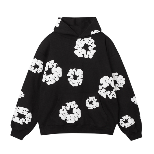 Denim Tears Cotton Wreath Hoodie 'Black/White'