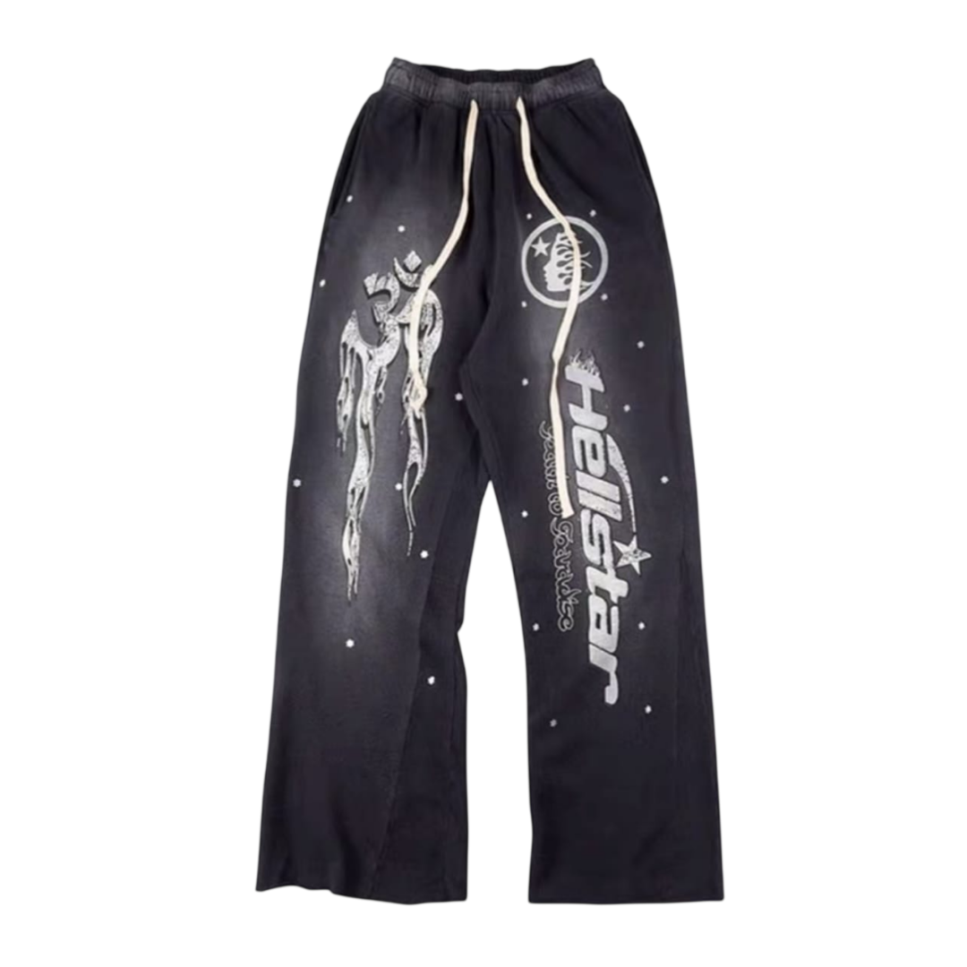 Hellstar "Path to Paradise" Vintage Wash Sweatpants 'Black'