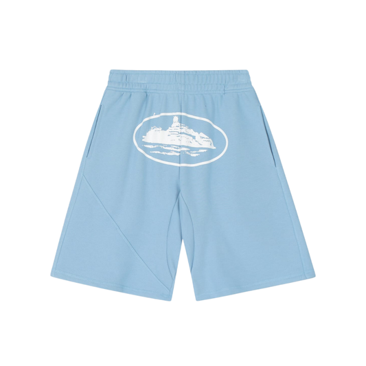Corteiz Alcatraz Logo Sweat Shorts 'Baby Blue'