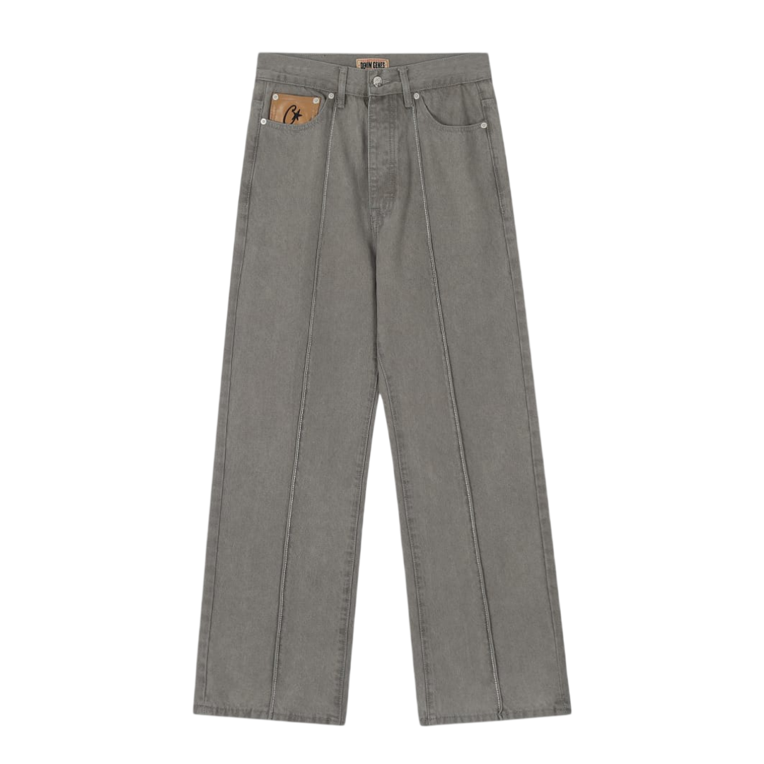 Corteiz Denim Genes Center Seam Jeans 'Grey Wash'