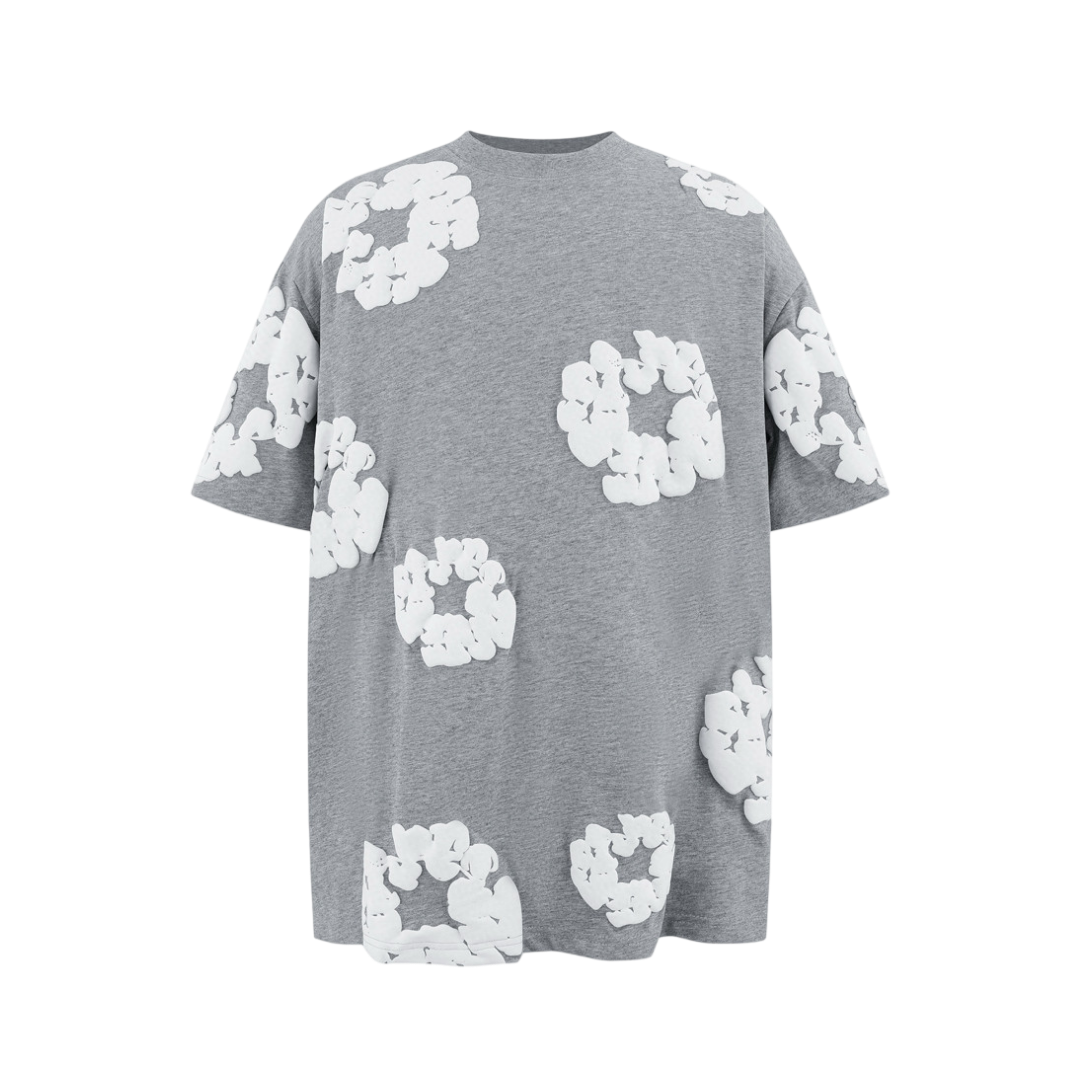 Denim Tears Cotton Wreath T-Shirt 'Heather Grey/White'