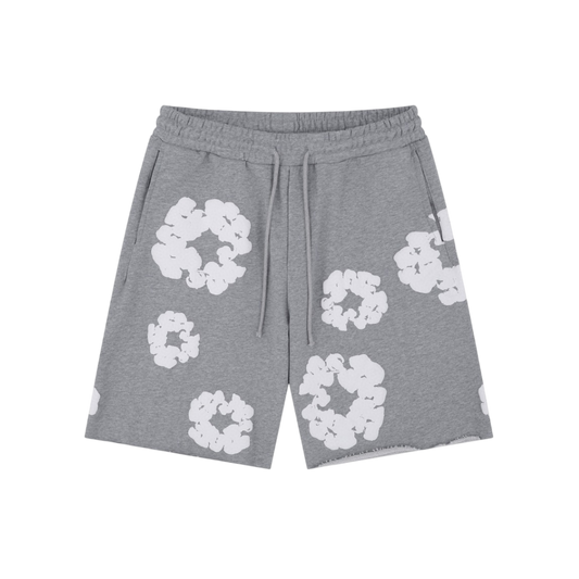 Denim Tears Cotton Wreath Shorts 'Heather Grey/White'