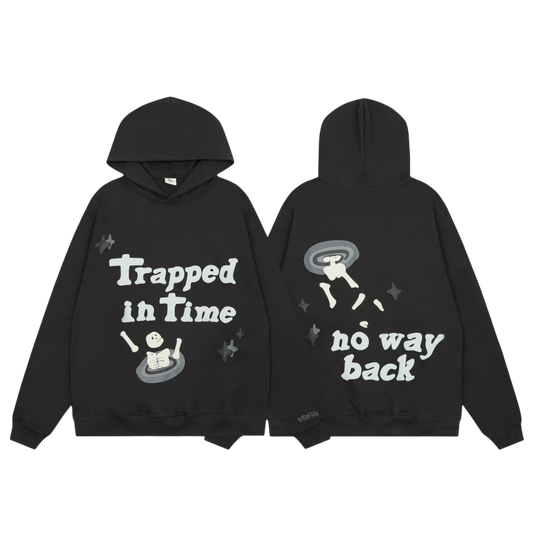 Broken Planet "Trapped in Time" Hoodie 'Faded Black/Grey'