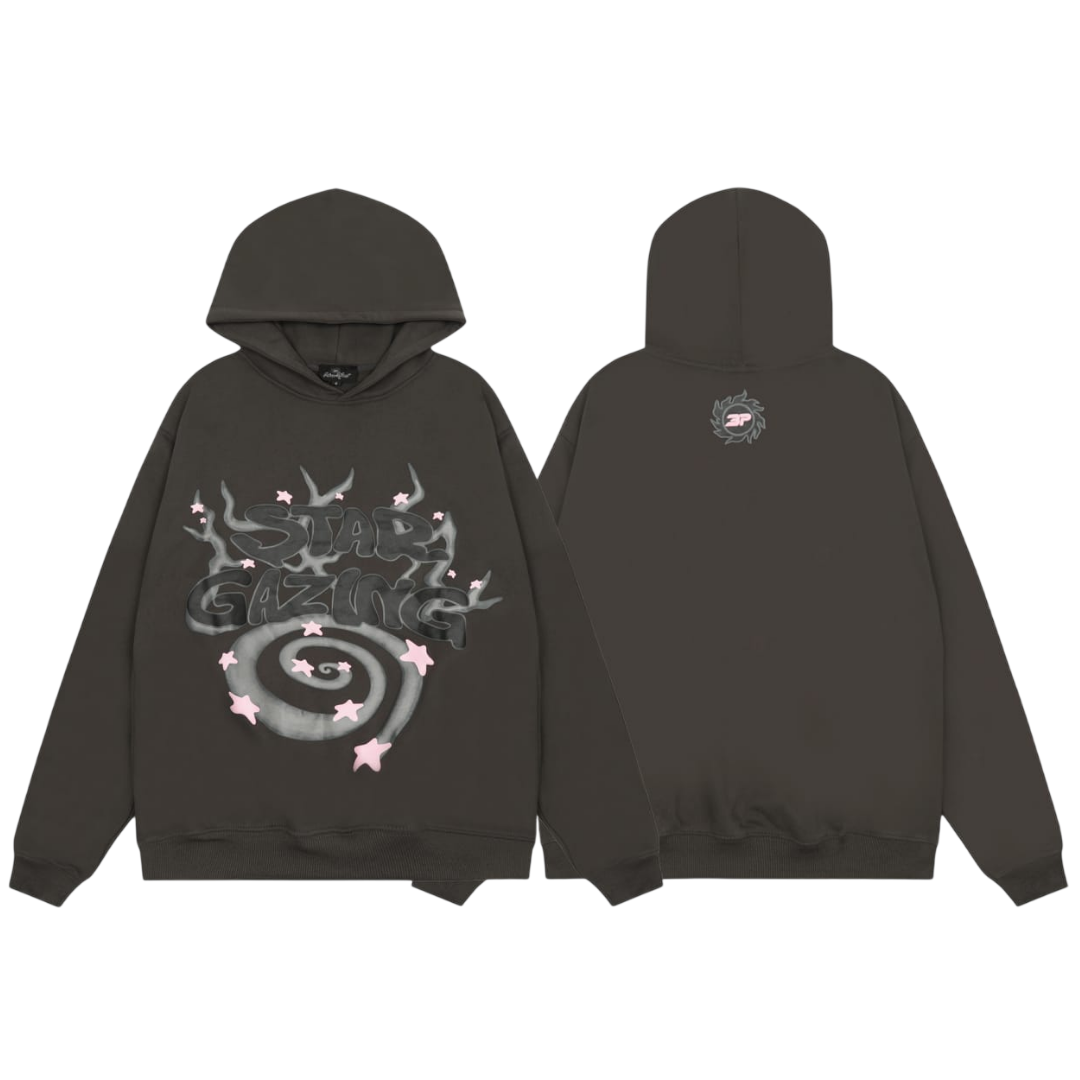 Broken Planet "Star Gazing" Hoodie 'Dark Brown/Pink'