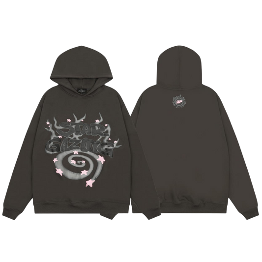 Broken Planet "Star Gazing" Hoodie 'Dark Brown/Pink'