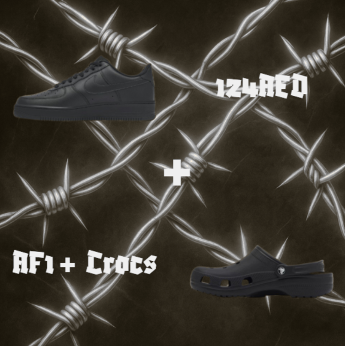Air Force 1 x Crocs "Black"