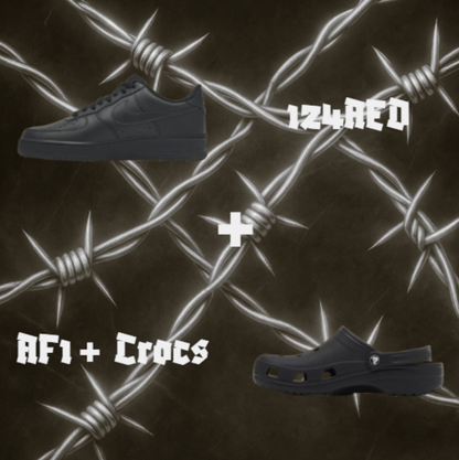 Air Force 1 x Crocs "Black"