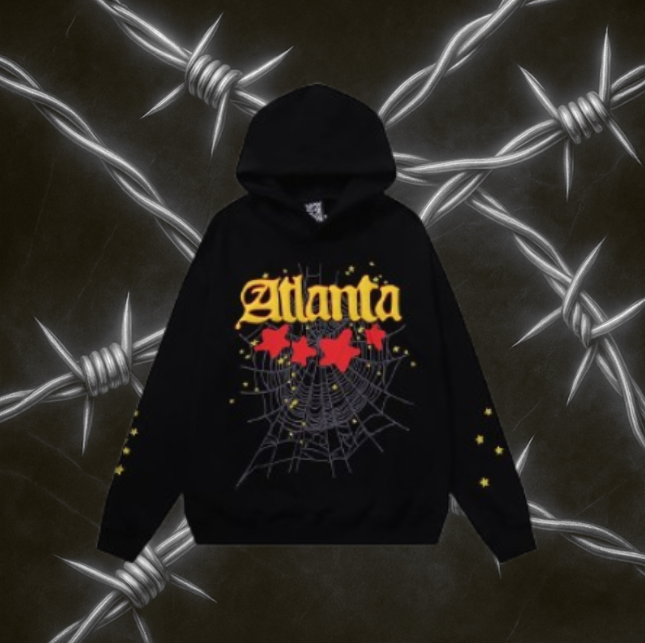 Sp5der Atlanta Hoodie "Black & Yellow"