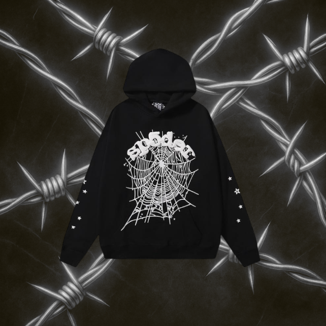 Sp5der OG Web Hoodie "Black"