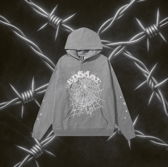 Sp5der OG Web Hoodie "Gray"