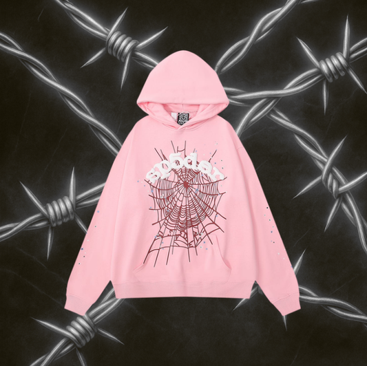 Sp5der OG Web Hoodie "Pink"