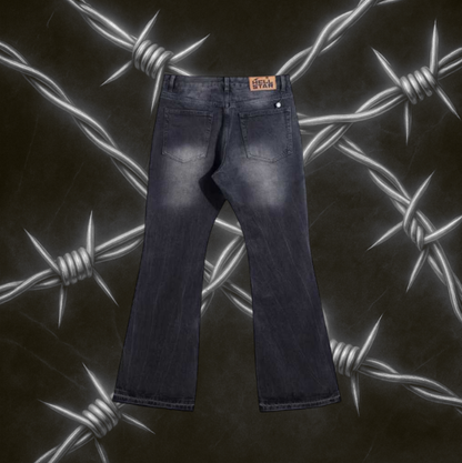 Hellstar Flared Denim Jeans "Dark Gray"
