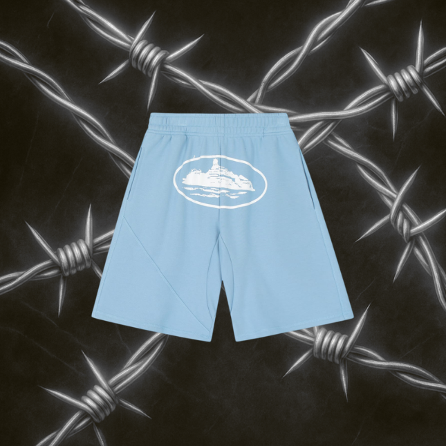 Corteiz Alcatraz Shorts "Baby Blue"