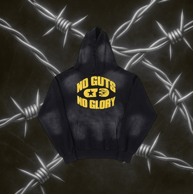 Hellstar No Guts No Glory Hoodie "Black & Yellow"