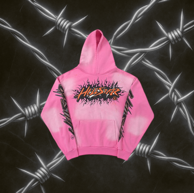 Hellstar Brainwashed With Brain Hoodie "Pink"