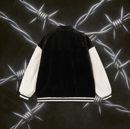 Chrome Hearts Fur Leather Coat "Black & White"