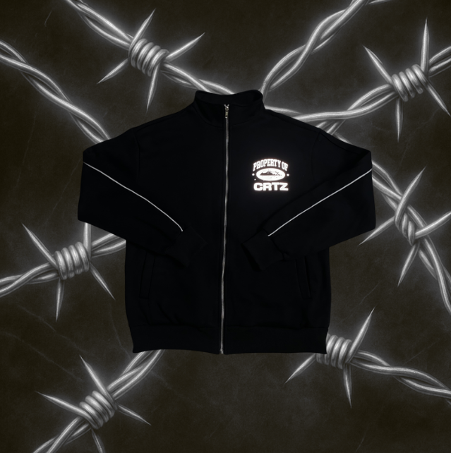 Corteiz VVS Velour Track Jacket "Black"