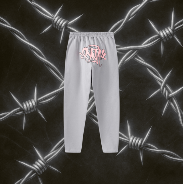 Syna World Pants "Gray & Pink"